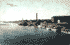 Widok Wisy z zacumowanymi statkami